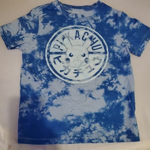 Old Navy Pokemon Blue Tie Dye Pikachu shirt - Girls Small 6-7